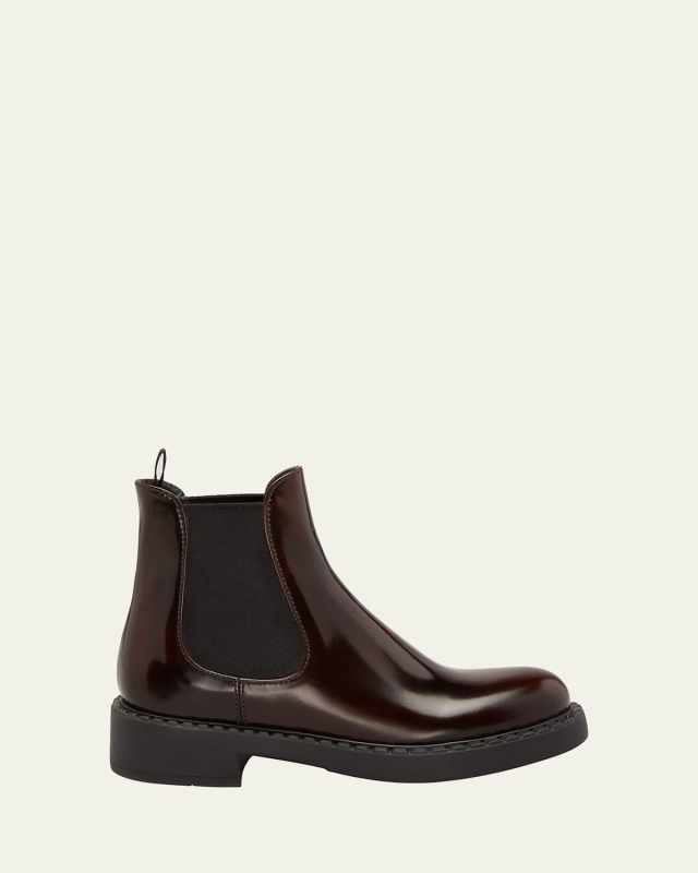 Leather Chelsea Pull-On Booties
